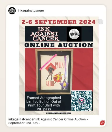 Charity auction memorabilia 1 of 1